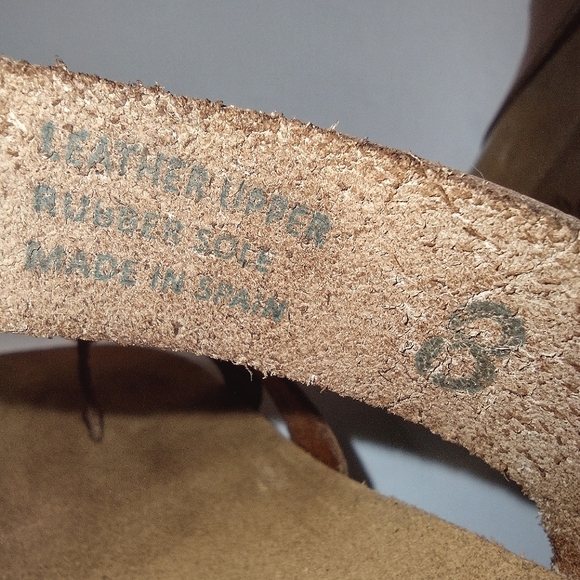 Yokono Ibiza Made in Spain Women's Leather Slide Toe Ring Buckle Sandals Tan 8 - Picture 9 of 10